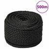 vidaXL Corde de travail Noir 10 mm 500 m polypropyl&egrave;ne