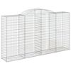 vidaXL Paniers &agrave; gabions arqu&eacute;s 3 pcs 300x50x160/180 cm fer galvanis&eacute;