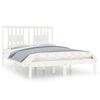 vidaXL Cadre de lit sans matelas blanc bois massif 140x190 cm