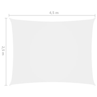 vidaXL Voile de parasol tissu oxford rectangulaire 2,5x4,5 m blanc