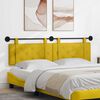 vidaXL T&ecirc;te de lit suspendue Jaune 170 x 55 x 5 cm Velours