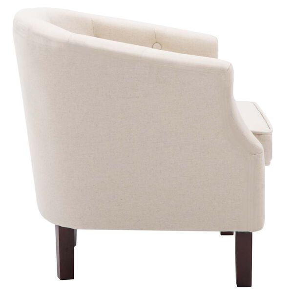 vidaXL Fauteuil beige tissu