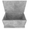 vidaXL Bo&icirc;te de rangement gris b&eacute;ton 70x40x38 cm bois d'ing&eacute;nierie