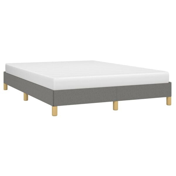 vidaXL Cadre de lit sans matelas gris fonc&eacute; 140x190 cm tissu