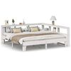 vidaXL Lit biblioth&egrave;que sans matelas blanc 200x200 cm bois pin massif