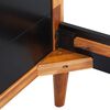 vidaXL Cadre de lit Noir Bois d'acacia massif 140x200 cm