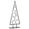 vidaXL Arbre de Noël en métal pour décoration noir 90 cm
