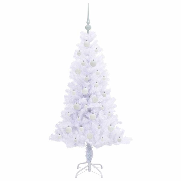 vidaXL Sapin de No&euml;l artificiel avec 150 LED Blanc 150 cm PVC et Acier