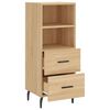 vidaXL Buffet Ch&ecirc;ne sonoma 34,5x34x90 cm Bois d'ing&eacute;nierie