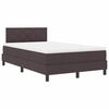 vidaXL Lit &agrave; ressorts avec matelas Marron fonc&eacute; 120 x 190 cm tissu