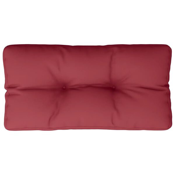 vidaXL Coussin de palette rouge bordeaux 70x40x12 cm tissu