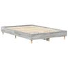 vidaXL Cadre de lit sans matelas sonoma gris 135x190 cm