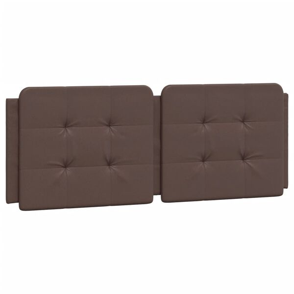 vidaXL Coussin de t&ecirc;te de lit Zadar marron 140 cm similicuir
