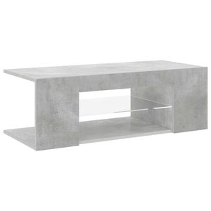 vidaXL Meuble TV avec lumi&egrave;res LED gris b&eacute;ton 90x39x30 cm