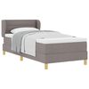 vidaXL Lit &agrave; ressorts avec matelas Taupe 80 x 200 cm tissu