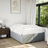 vidaXL Cadre de lit sans matelas gris clair 120x190 cm tissu