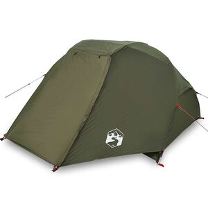 vidaXL Tente de p&ecirc;che 3 personnes vert olive imperm&eacute;able
