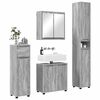 vidaXL Ensemble de mobilier de salle de bain 4 pcs Gris Sonoma