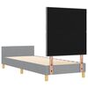 vidaXL Cadre de lit avec t&ecirc;te de lit Gris clair 80 x 200 cm tissu