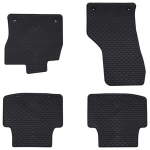 vidaXL Tapis de voiture 4 pcs Noir VW pour PASSAT B8 Caoutchouc