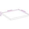 vidaXL Dessus de table 80x80x3,8 cm bord vivant bois massif manguier