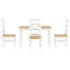 vidaXL Ensemble &agrave; manger Panama 5 pcs blanc bois de pin massif
