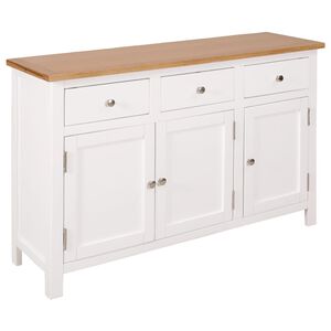 vidaXL Buffet 110x33,5x70 cm Bois de ch&ecirc;ne massif