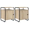 vidaXL Table de chevet 2 pc Ch&ecirc;ne Sonoma Bois d'ing&eacute;nierie