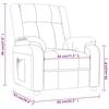 vidaXL Fauteuil inclinable &eacute;lectrique Gris fonc&eacute; Tissu