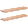 vidaXL Appuis de fen&ecirc;tre 2 pc Naturel 80x 15 x 2 cm