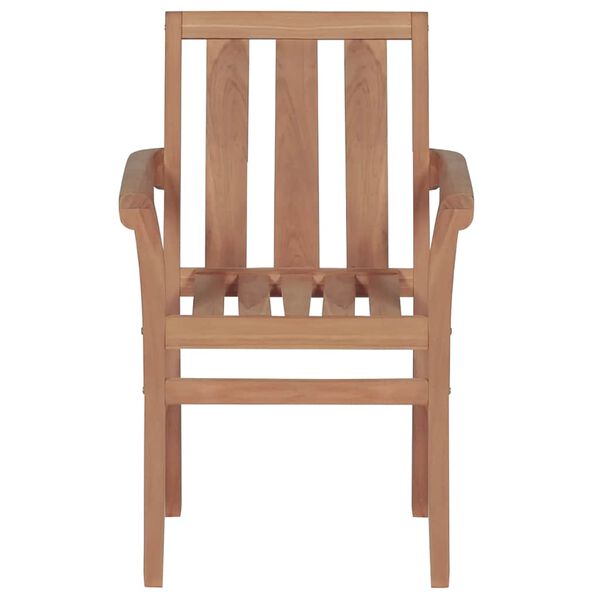 vidaXL Chaises de jardin lot de 2 et coussins noir Bois de teck massif