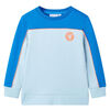 Sweatshirt pour enfants bleu vif et bleu clair 92