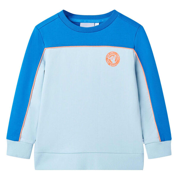 Sweatshirt pour enfants bleu vif et bleu clair 92