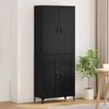vidaXL Haut Armoire Ch&ecirc;ne noir 69,5 x 34 x 180 cm Bois d'ing&eacute;nierie