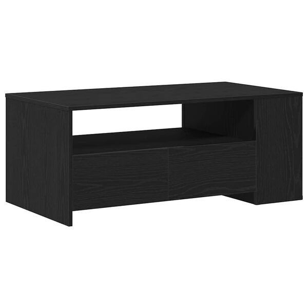 vidaXL Table basse Ch&ecirc;ne noir 102 x 55 x 43,5 cm Bois d'ing&eacute;nierie
