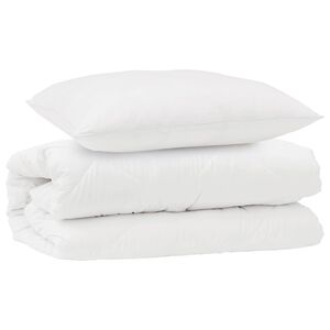 vidaXL Ensemble de Duvet avec oreiller 2 pc Blanc Microfibre