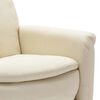 vidaXL Fauteuil de massage Blanc crème Similicuir