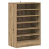 vidaXL Armoire &agrave; chaussures ch&ecirc;ne artisanal bois d'ing&eacute;nierie