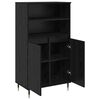 vidaXL Haut Armoire Noir 60 x 36 x 110 cm Bois d'ing&eacute;nierie
