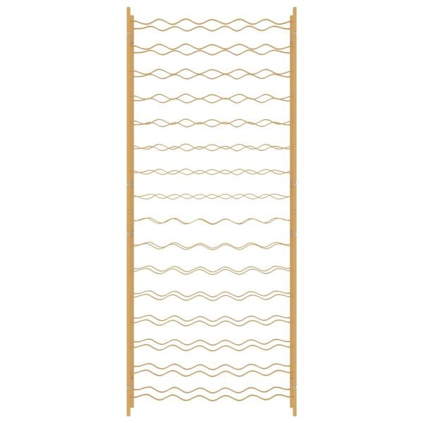 vidaXL Casier &agrave; bouteilles pour 96 bouteilles Dor&eacute; M&eacute;tal