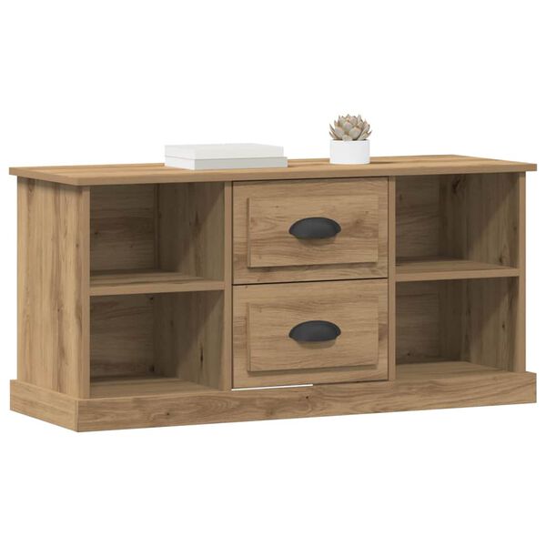 vidaXL Meuble TV Ch&ecirc;ne artisanal 99,5 x 35,5 x 48 cm Bois d'ing&eacute;nierie