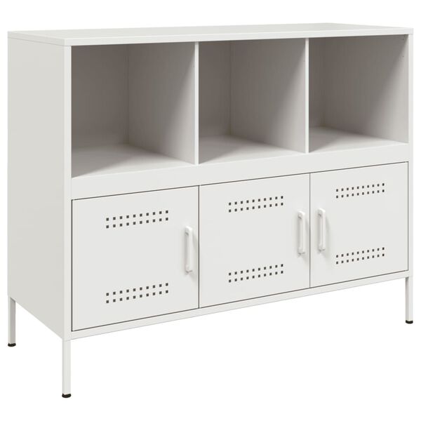 vidaXL Buffet blanc 100,5x39x79 cm acier