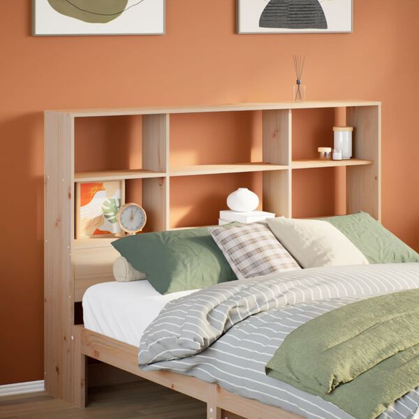 vidaXL Tête de lit avec rangement 140 cm bois massif de pin