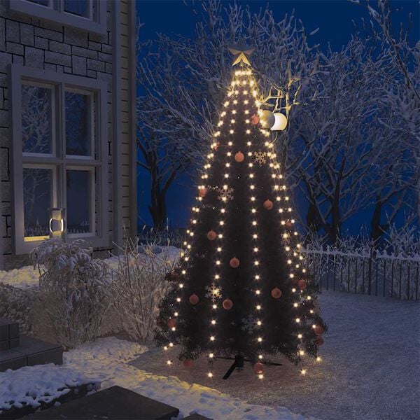vidaXL Guirlande lumineuse filet d'arbre de Noël 250 LED 250 cm