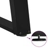 vidaXL Pieds de table console en U, 2 pi&egrave;ces, noir, 28 x (72-73) cm, acier