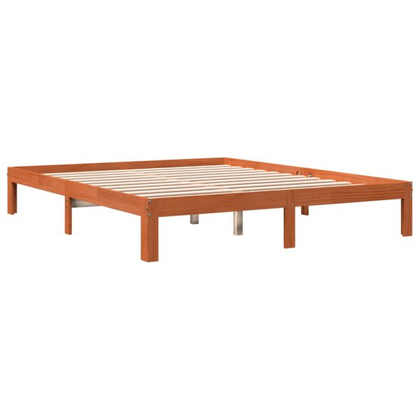vidaXL Cadre de lit sans matelas cire marron 180x200cm bois pin massif