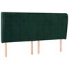 vidaXL T&ecirc;te de lit avec oreilles Vert fonc&eacute; 183x23x118/128 cm Velours