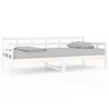 vidaXL Lit de jour sans matelas blanc bois de pin massif 90x200 cm