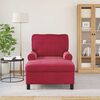 vidaXL Chaise longue avec coussin Bordeaux 91 x 157 x 91 cm Velours