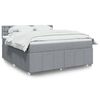 vidaXL Sommier &agrave; lattes de lit avec matelas Gris clair 180x200cm Tissu
